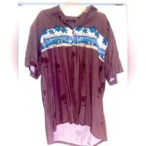 NWOT VINTAGE Gorgeous silk feeling rayon soft perfect for layering button down